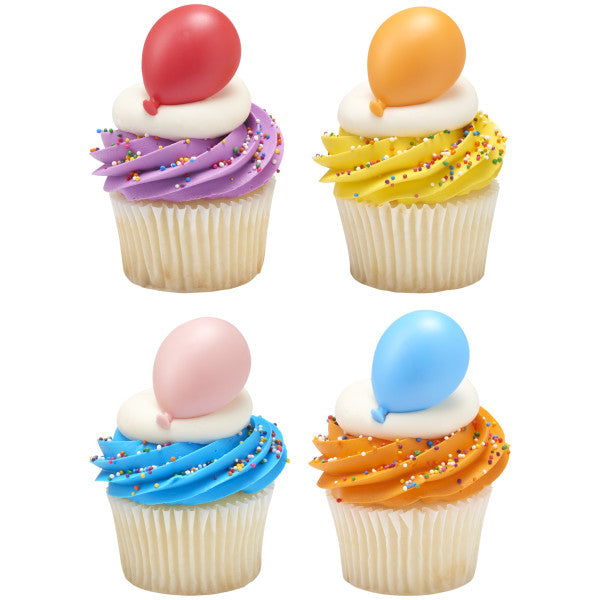 Bright Rainbow Balloon Cake Rings Pk/144