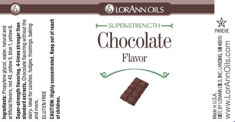 Lorann Chocolate Flavor Label 0170