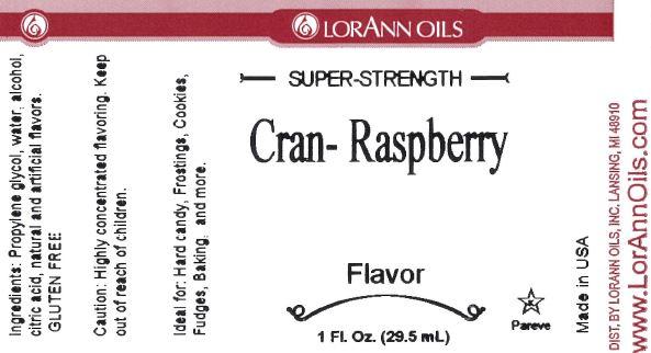 Lorann Cran-Raspberry Flavor Label 0040