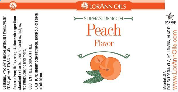 Lorann Peach Flavor Label 0450