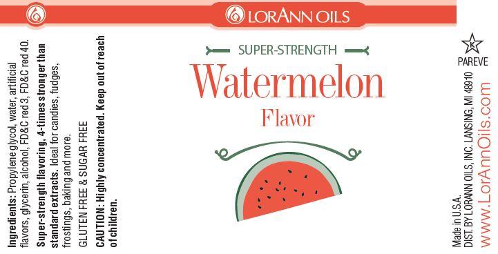 Lorann Watermelon Flavor Label 0260