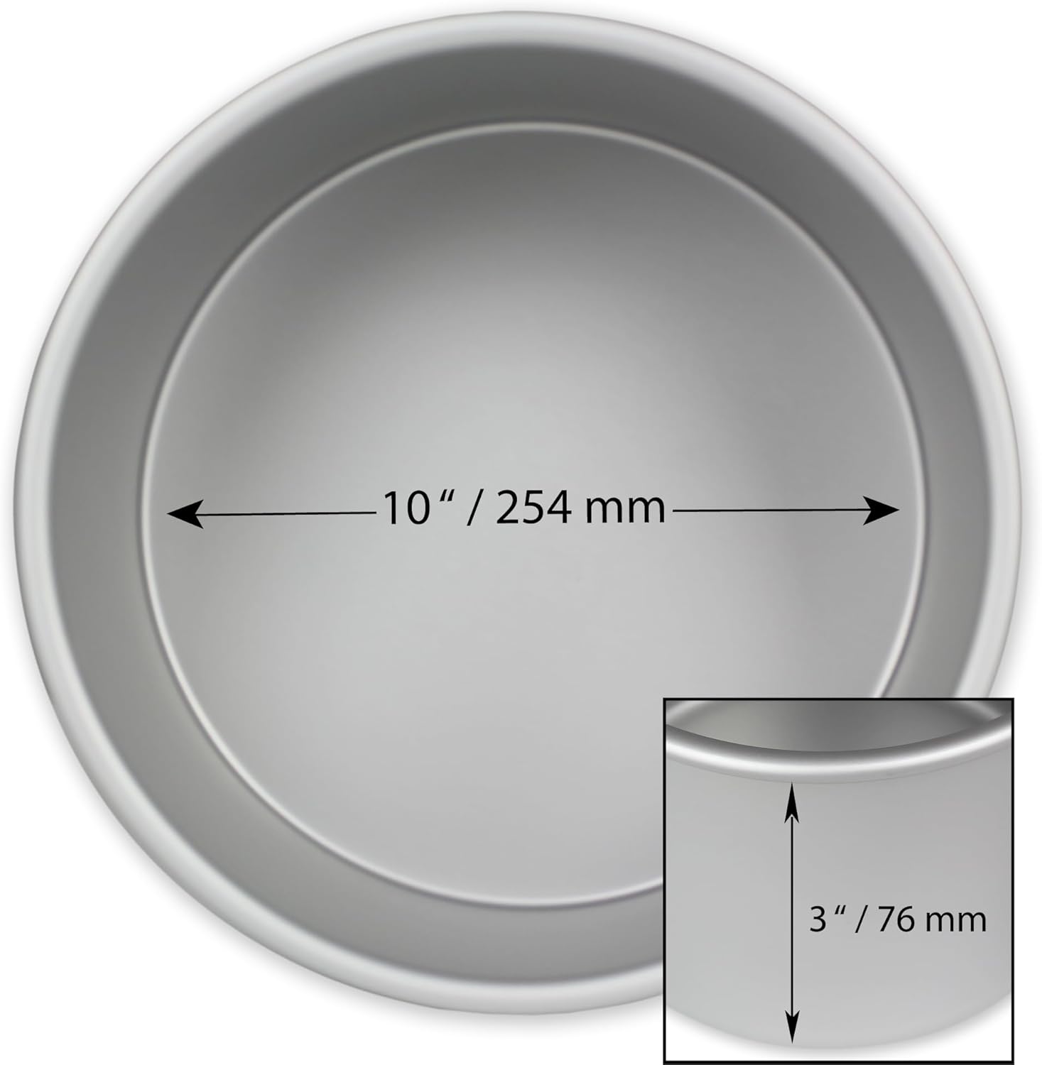 PME 10"x3" Round Cake Pan RND103