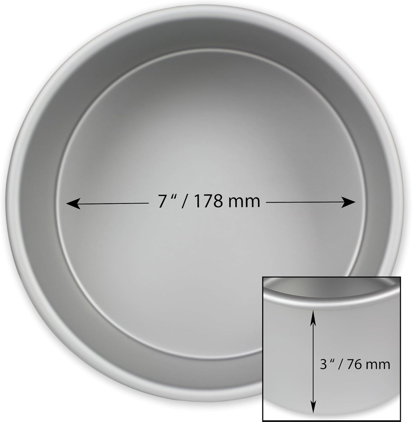 PME 7"x3" Round Cake Pan RND073