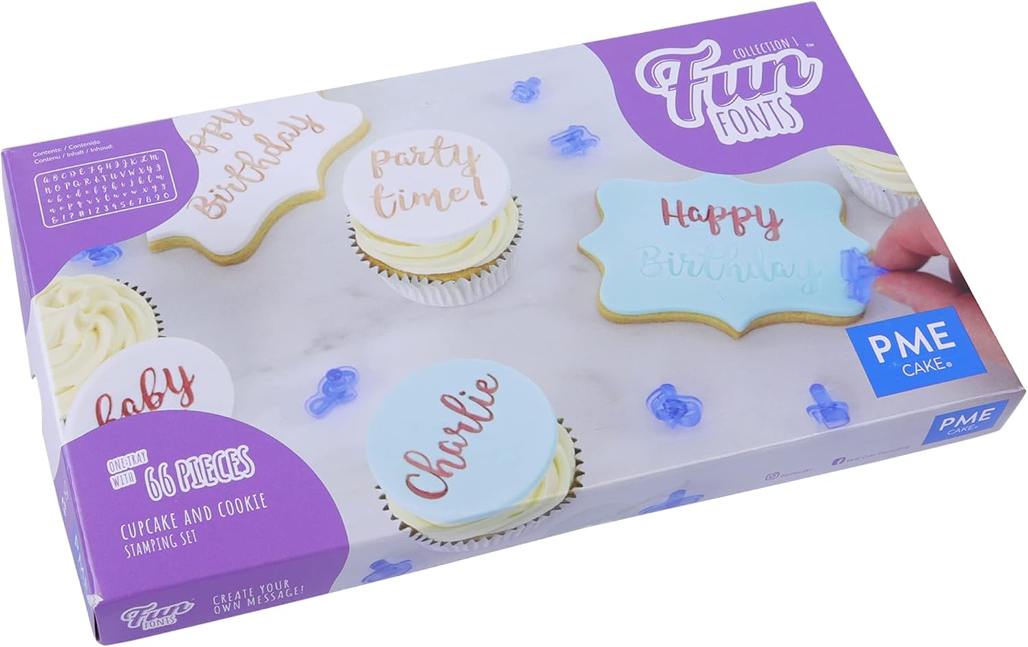 PME Fun Fonts Cupcake & Cookie Set FF54