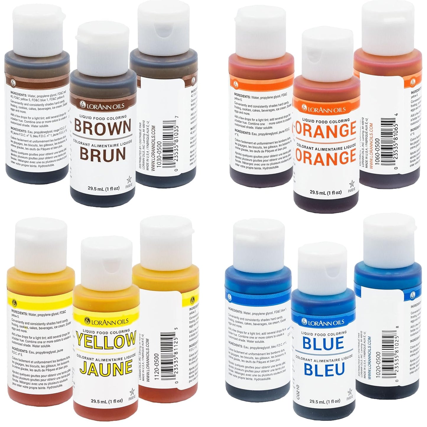 Liquid Food Color 1 oz Set of 12