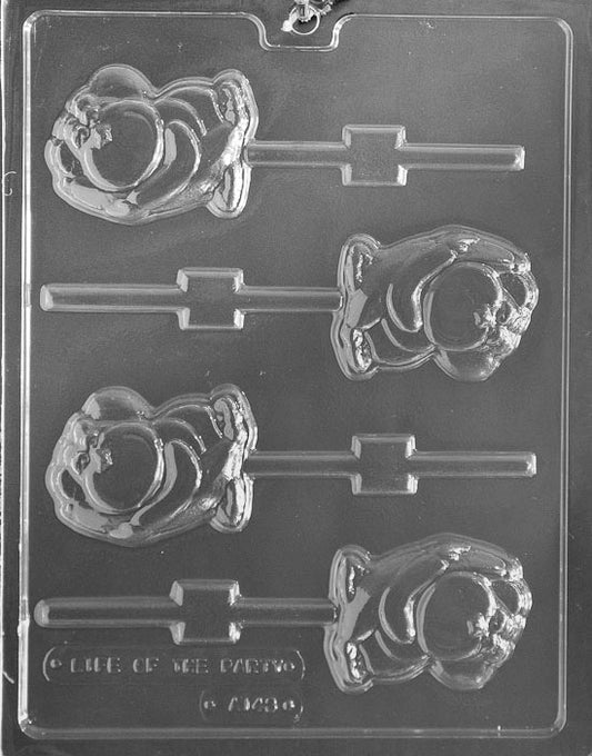 Monkey Holding Banana Lolly Chocolate Mold