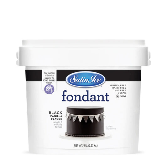 Black Satin Ice Fondant 5 lbs