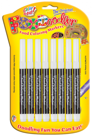 Black Foodoodler Edible Markers Pack of 8