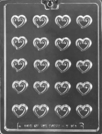 Heart Swirl Toppers Chocolate Mold